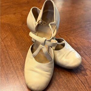 Cream Mary Jane Dance Shoes
